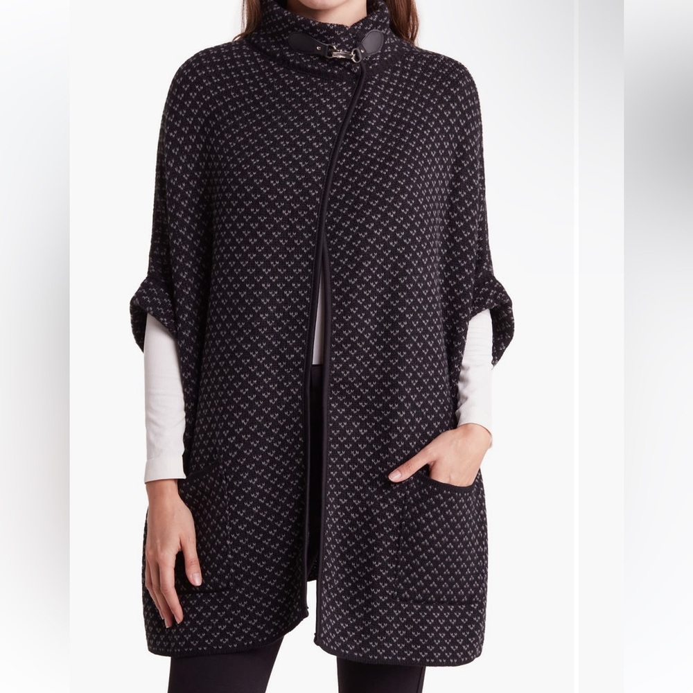 Steve Madden Birdseye Knit Riding Cape